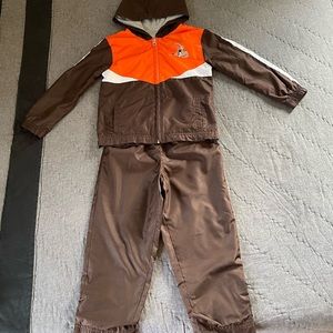 Toddler Cleveland browns track outfit